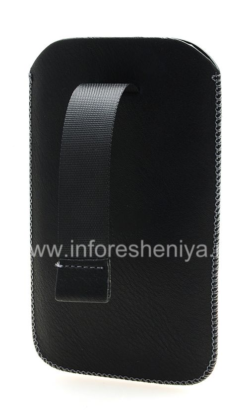 Photogallery for حقيبة جلد الجيب حالة شيك للبلاك بيري مع اللسان, أسود product