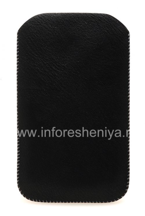 Photogallery for حقيبة جلد الجيب حالة شيك للبلاك بيري مع اللسان, أسود product