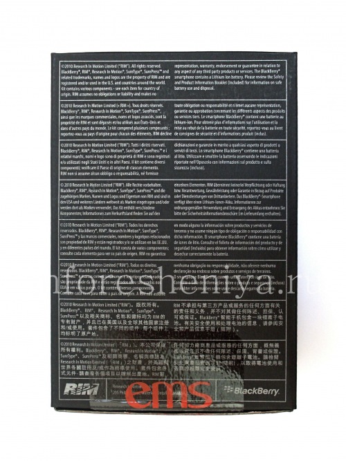 Photogallery for ボックススマートフォンBlackBerry 9860 Torch, ブラック、BlackBoxの product