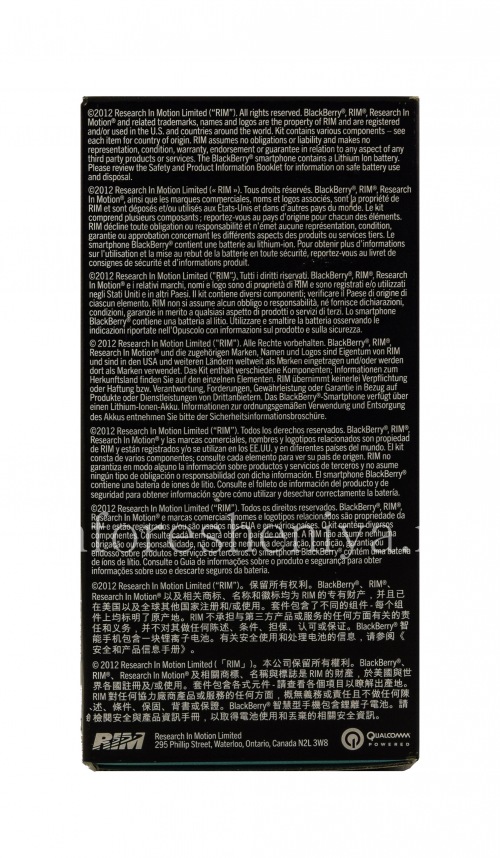 Photogallery for مربع BlackBerry المنحنى الذكي, أسود product
