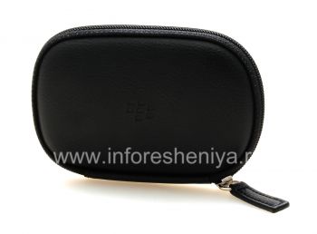 Asli Leather Case untuk headset untuk BlackBerry