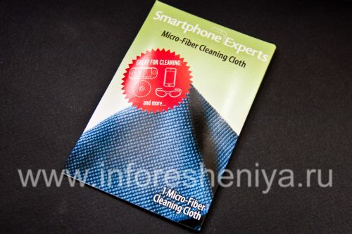 Photogallery for Markenmikrofasertuch zur Reinigung Smartphone Experts Microfaser Reinigungstuch für Blackberry-Handy, blau product