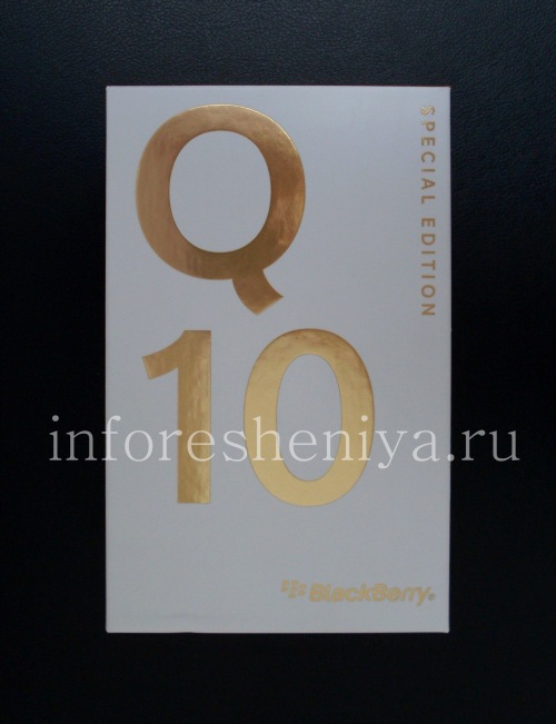 Photogallery for 箱智能手机BlackBerry Q10特别版, 白色/金色 product