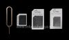 Photo 1 — 适配器套件为微型和纳米SIM卡, 该BRD，白色，3个。
