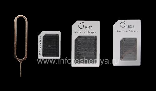 Photogallery for माइक्रो और नैनो सिम कार्ड के लिए एडाप्टर किट, बीआरडी, सफेद, 3 पीसी। product