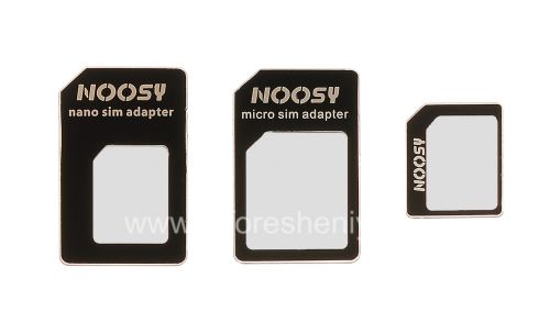 Photogallery for माइक्रो और नैनो सिम कार्ड के लिए एडाप्टर किट, NOOSY, काला, 3 पीसी। product