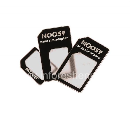 Photogallery for माइक्रो और नैनो सिम कार्ड के लिए एडाप्टर किट, NOOSY, काला, 3 पीसी। product