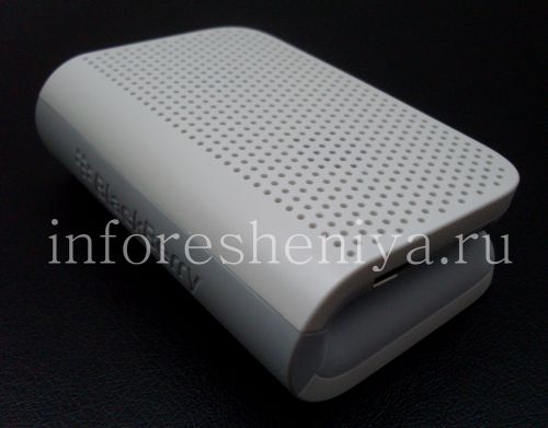 Photogallery for The original portable audio system / speakerphone Mini Stereo Speaker for BlackBerry, White product