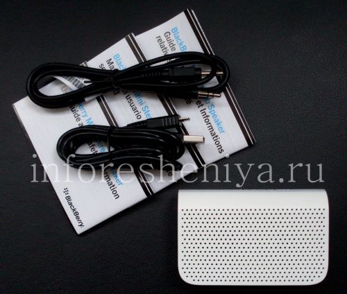 Photogallery for The original portable audio system / speakerphone Mini Stereo Speaker for BlackBerry, White product