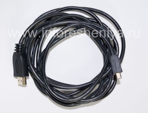 Photogallery for Corporate HDMI-cable Smartphone Experts 10FT for BlackBerry, The black product
