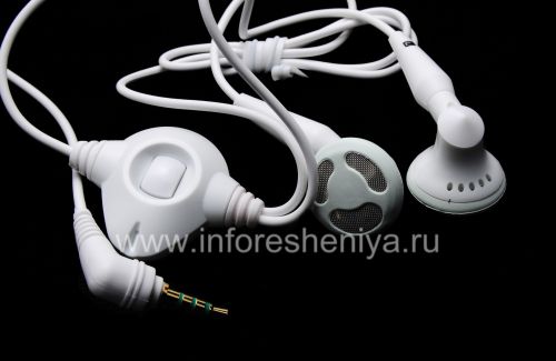 Photogallery for الأصلي سماعة 2.5MM سماعة ستيريو للبلاك بيري, أبيض product
