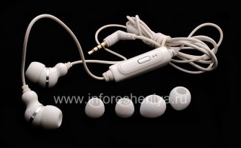 Original Auriculares blancos de 3,5 mm de aislamiento de sonido Stereo Headset para BlackBerry