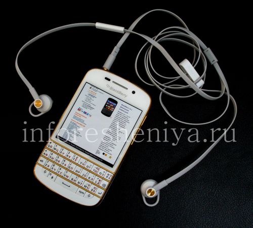 Photogallery for BlackBerry用オリジナルヘッドセットの3.5mmプレミアムステレオヘッドセットスペシャルエディション, ホワイト/ゴールド（ホワイト/ゴールド） product