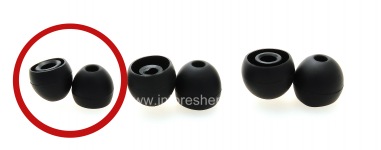 Original earplugs BlackBerry Premium Headset, Black, Small size