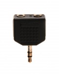 Audio Splitter Y-adaptor untuk BlackBerry, hitam
