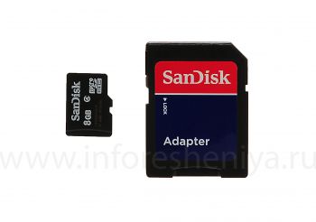 وصفت سانديسك بطاقة ذاكرة MicroSD (مايكرو الفئة 4) 8GB للبلاك بيري