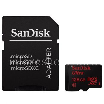 Marken-Speicherkarte SanDisk Mobile Ultra microSD (microSDXC Class 10 UHS 1) 128GB für Blackberry