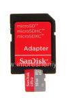 Photo 7 — SanDisk Ponsel Ultra MicroSD Branded kartu memori (microSDHC Class 10 UHS 1) 16GB untuk BlackBerry, Red / Abu-abu