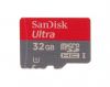 Photo 2 — Branded carte mémoire SanDisk Mobile Ultra MicroSD (microSDHC Class 10 UHS 1) de 32 Go pour les BlackBerry, Rouge / Gris