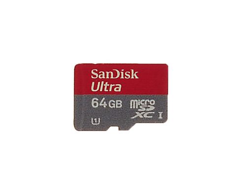 Photogallery for Branded memory card SanDisk Mobile Ultra MicroSD (microSDXC Class 10 UHS 1) 64GB for BlackBerry, Red / Grey product