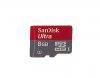 Photo 3 — Bermerek kartu memori SanDisk Ponsel Ultra MicroSD (microSDHC Class 10 UHS 1) 8GB untuk BlackBerry, Red / Abu-abu