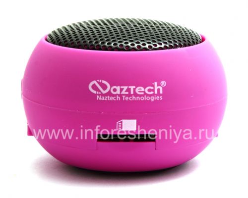 Photogallery for Système audio portatif de marque Naztech N15 3.5mm Mini Boom Président pour BlackBerry, Rose (Rose) product