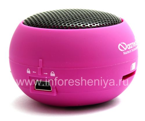 Photogallery for Système audio portatif de marque Naztech N15 3.5mm Mini Boom Président pour BlackBerry, Rose (Rose) product