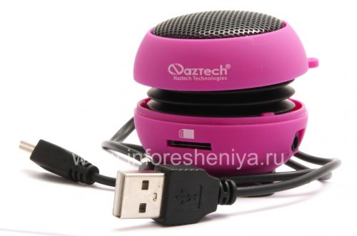 Photogallery for Système audio portatif de marque Naztech N15 3.5mm Mini Boom Président pour BlackBerry, Rose (Rose) product