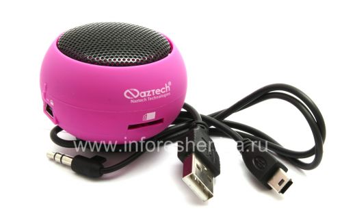 Photogallery for Système audio portatif de marque Naztech N15 3.5mm Mini Boom Président pour BlackBerry, Rose (Rose) product