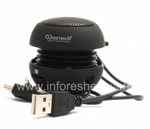 Photogallery for Système audio portatif de marque Naztech N15 3.5mm Mini Boom Président pour BlackBerry, Noir (Retour) product