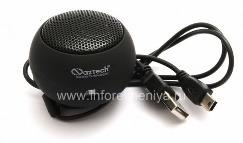 Photogallery for Système audio portatif de marque Naztech N15 3.5mm Mini Boom Président pour BlackBerry, Noir (Retour) product