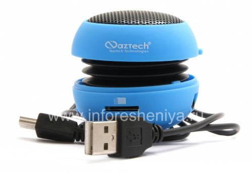 Photogallery for Système audio portatif de marque Naztech N15 3.5mm Mini Boom Président pour BlackBerry, Bleu (Bleu) product