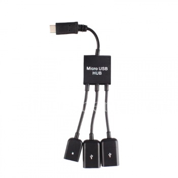 Universal USB Typ C-HUB: 2 x USB Typ A + MicroUSB für BlackBerry