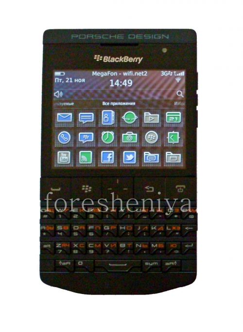 Photogallery for Smartphone BlackBerry P'9981 Porsche Design, Schwarz (Schwarz) product