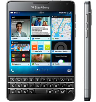 Photogallery for 智能手机BlackBerry Passport, 黑色（黑色），ATT product