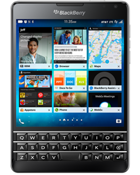 Photogallery for 智能手机BlackBerry Passport, 黑色（黑色），ATT product