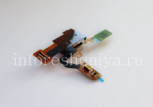 Photogallery for Audio connector (Headset Jack) T13 in assembly with proximity / light sensor and lock button for BlackBerry Z10 / 9982, The black product