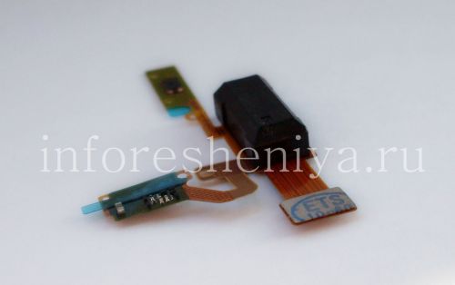 Photogallery for Audio connector (Headset Jack) T13 in assembly with proximity / light sensor and lock button for BlackBerry Z10 / 9982, The black product