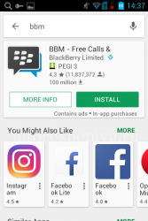 BBM in Google Play store