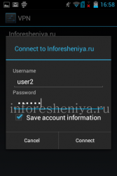 Activating VPN connection on Android