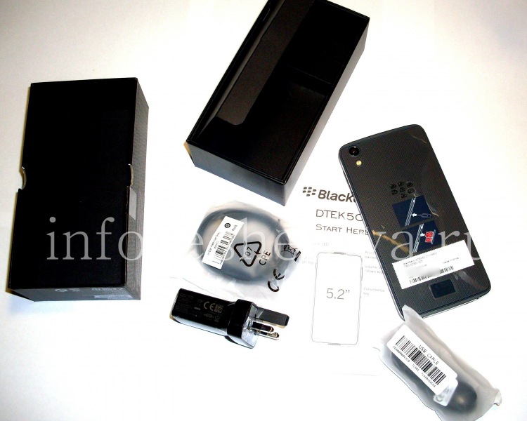 Разборка BlackBerry DTEK50: В коробке, кроме самого смартфона — гарнитура, зарядное устройство, USB-кабель, игла для открывания разъема сим-карты и карты памяти, инструкции и руководства. Из всего набора нам для разборки пригодится только игла ;)