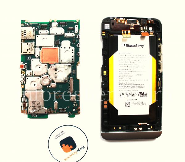 BlackBerry Z30 Take Apart (Disassembly, Teardown): You'll see the battery under it.