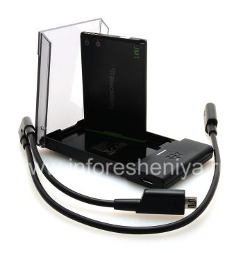 Original J-M1 battery charger complete with J-Series Extra Battery Charger Bundle for BlackBerry