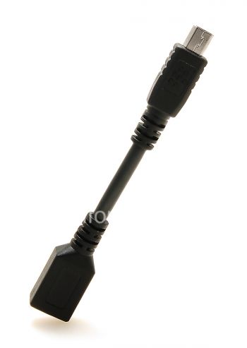 L'adaptateur d'origine avec le connecteur microUSB pour MiniUSB pour BlackBerry