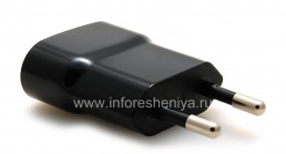 Cargador de CA original "Micro" 750mA Cargador de enchufe USB, Negro (Negro), Europa (Rusia)