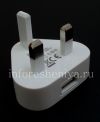 Photo 4 — Ishaja yangempela ye-AC "Micro" 850mA USB Power plug Pluger, I-White (UK)