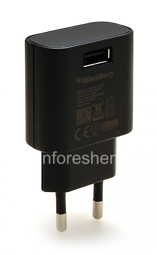 Photogallery for Original Charging AC Adapter Charger 550mA for BlackBerry, Black (Black), Europe (Russia) product