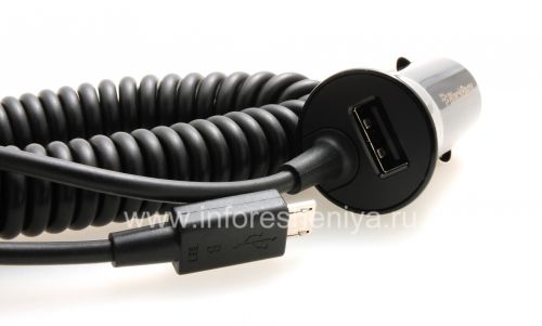 Photogallery for Le chargeur d&#39;origine haut-débit (1,8A, MicroUSB) dans le haut de gamme de la voiture à bord du véhicule Chargeur pour BlackBerry, noir product