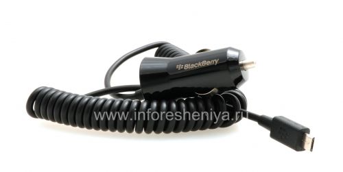 Photogallery for Le chargeur d&#39;origine haut-débit (1,8A, MicroUSB) dans le haut de gamme de la voiture à bord du véhicule Chargeur pour BlackBerry, noir product
