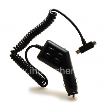 Car charger with two connectors: MicroUSB and MiniUSB
